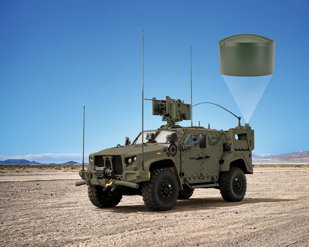 Anti-jam military vehicle antenna by NovAtel