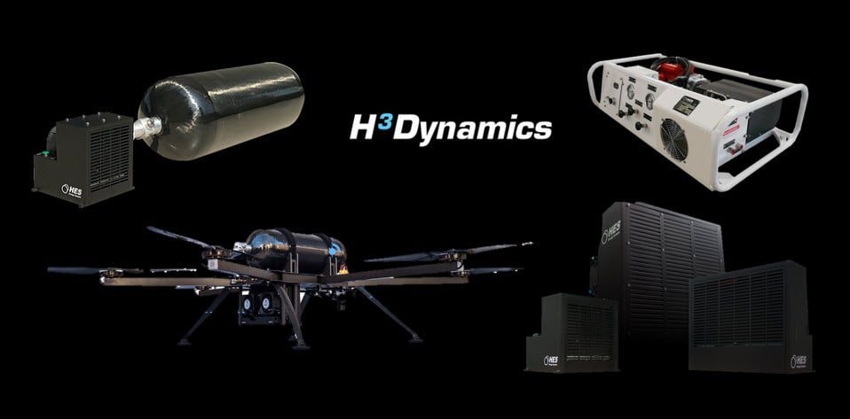 H3 Dynamics hydrogen fuel cells for drones