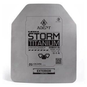 Titanium body armor plate by Adept Armor
