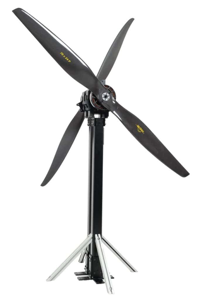 Electric motor testing stand for thrust and torque testing for large drone motors and propellers
