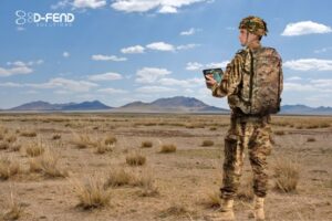 Soldier Detecting Drone Threats